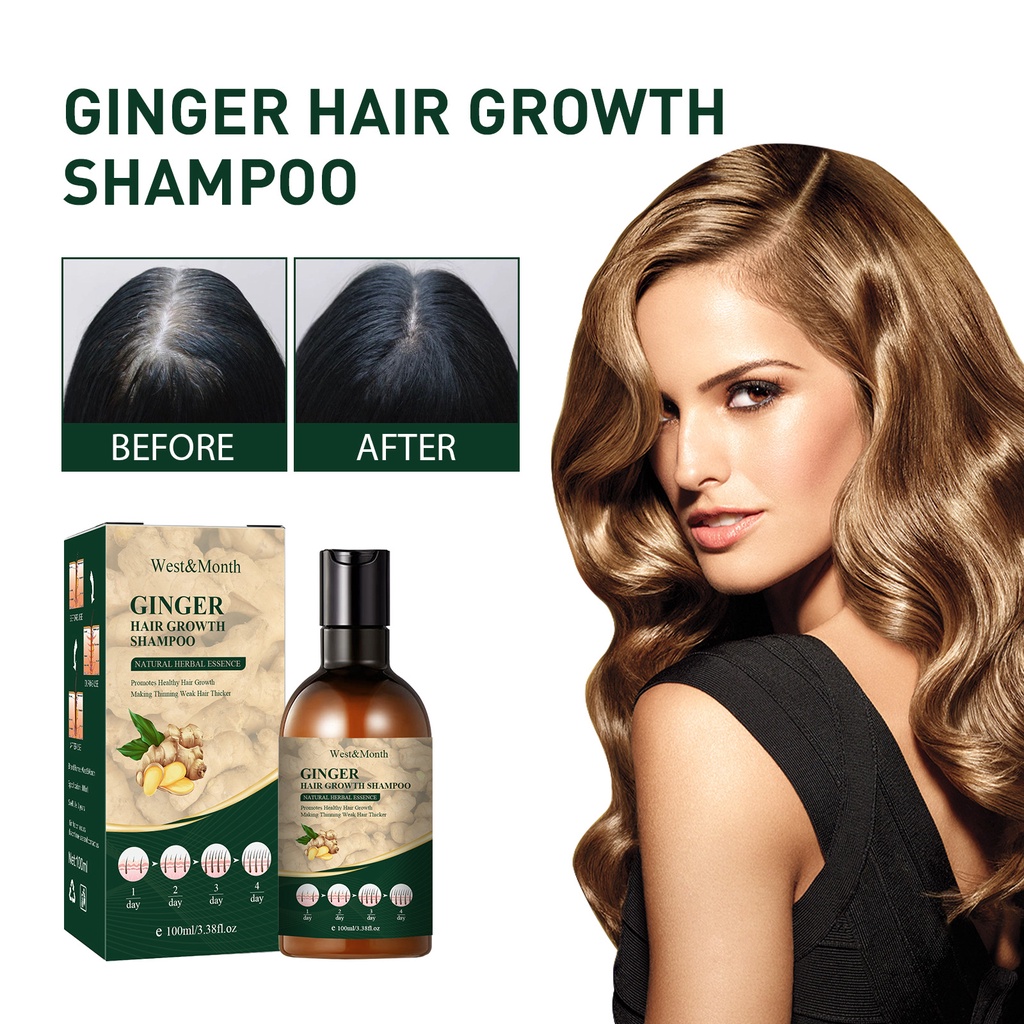 100ml Ginger Hair Grower Shampoo Antidandruff fast powerful Anti Hair