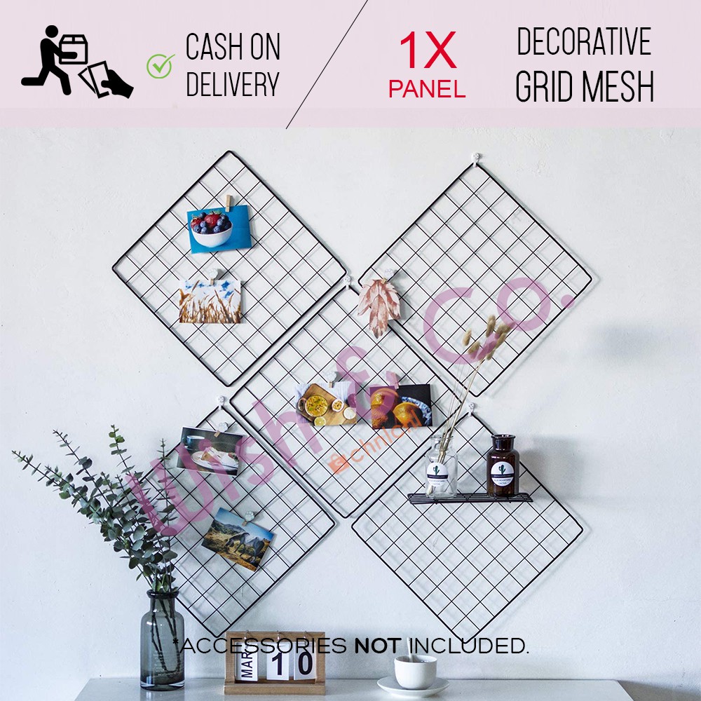 Grid Panels Decorative Mesh Wall Decor 13.8in x 13.8in (35cm x 35cm) Shopee Philippines