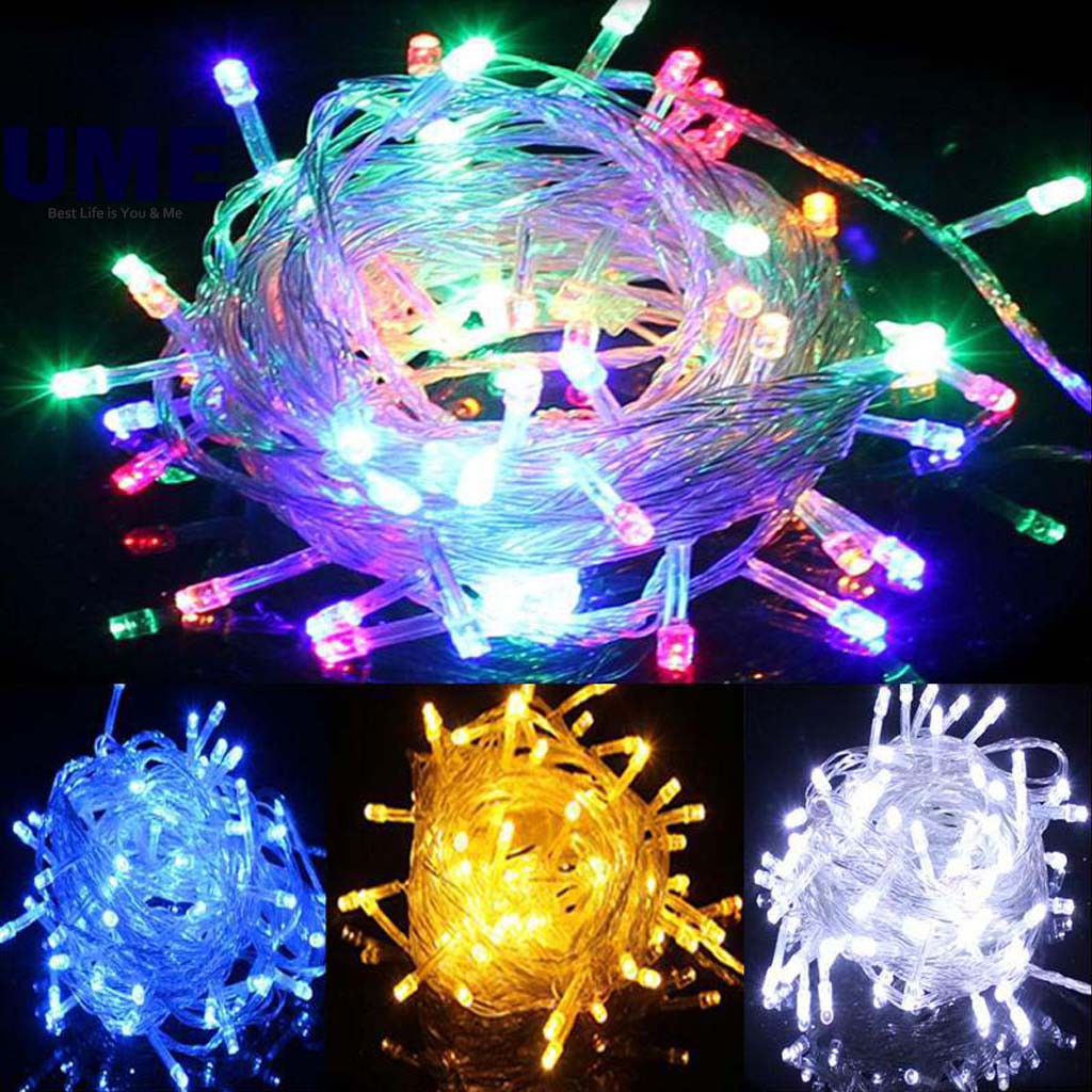 100 LED 10M String Christmas Lights With End Connector Indoor Outdoor