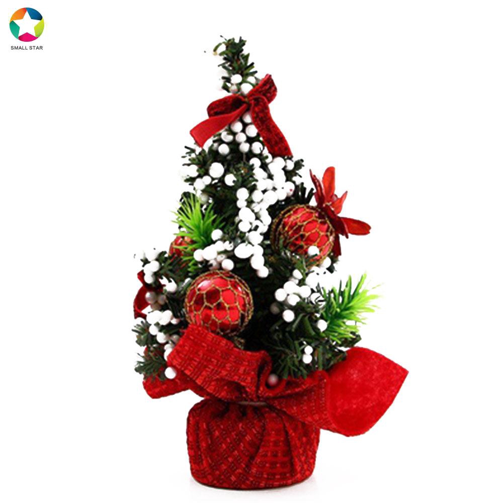 Home & Garden Mini Christmas Tree Desk Decor Small Party Ornament Xmas