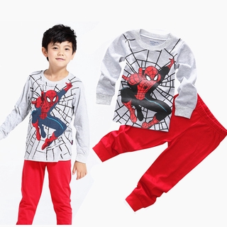 Age 1-7yrs Kids Baby Boys Pajamas Set Cartoon Hulk Ironman Sleepwear Toddler Long Sleeve Pyjamas jYp #9