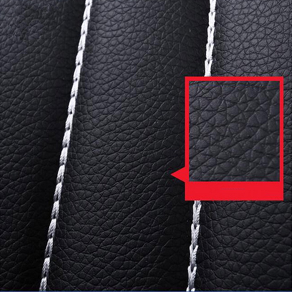 SuperAuto Universal PU Leather Car Seat Covers Full Set Fits Automobile Seat Protector Seat Decoration Car Interior Accessories - Image 5