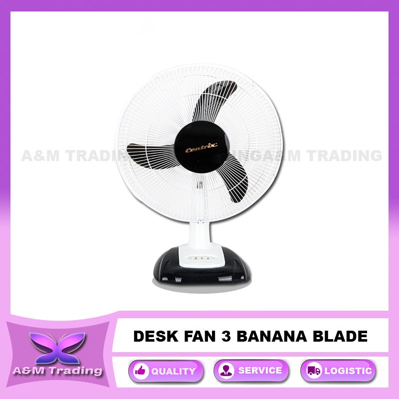 Desk Fan Electric Fan "16 CENTRIX 45 Watts 3 Banana shape fan blade CX