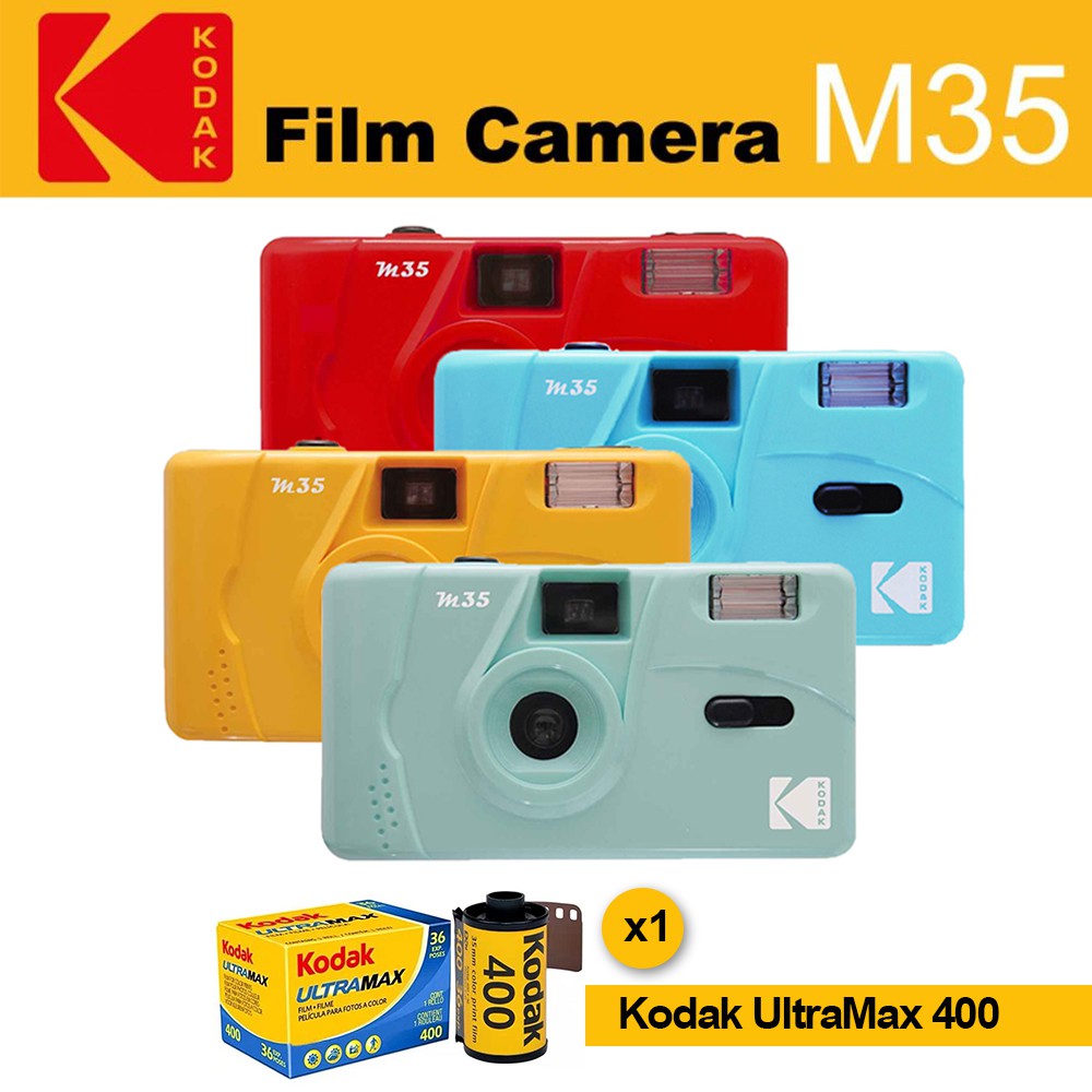 Kodak Film Camera M35 Non-disposable 135 Film Flash Point ...