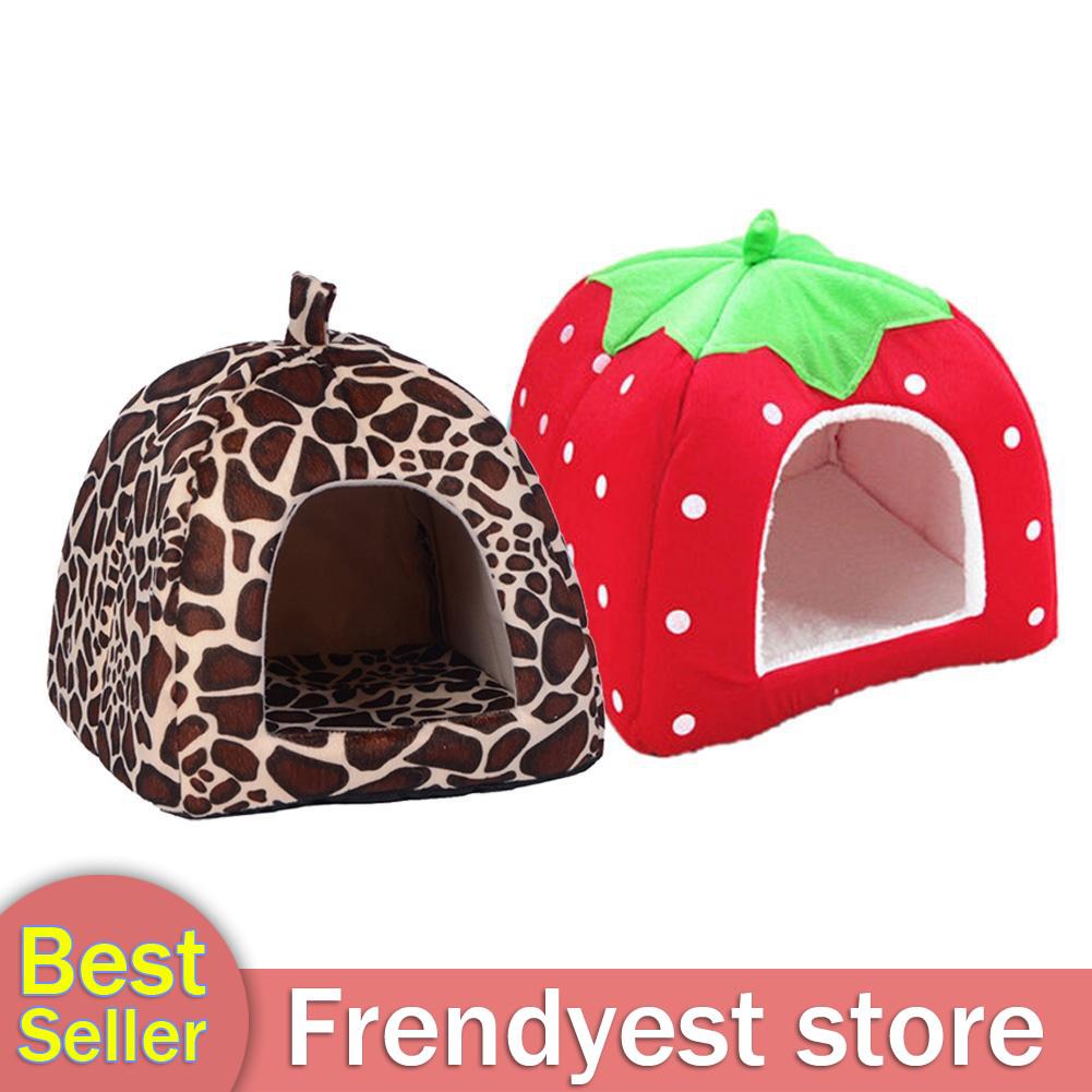 New Soft&Warm Cartoon Animal Pet Dog Cat Bed House Sofa Kennel 6types Size S
