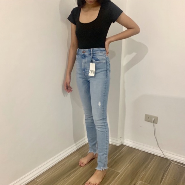 zara high waist skinny