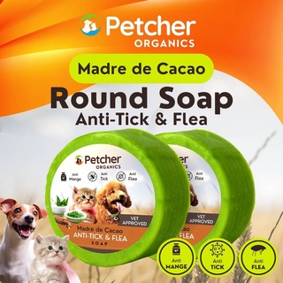 Petcher 25g Anti Tick and Flea Pure Madre De Cacao Soap Anti Garapata Anti Mange for Dogs & Cats