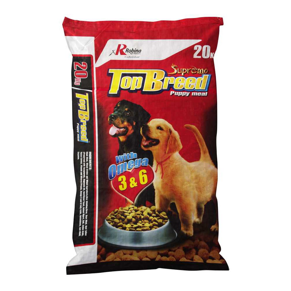 Top Breed Dog Meal Dry Dog Food Puppy and Adult (20KG) Shopee