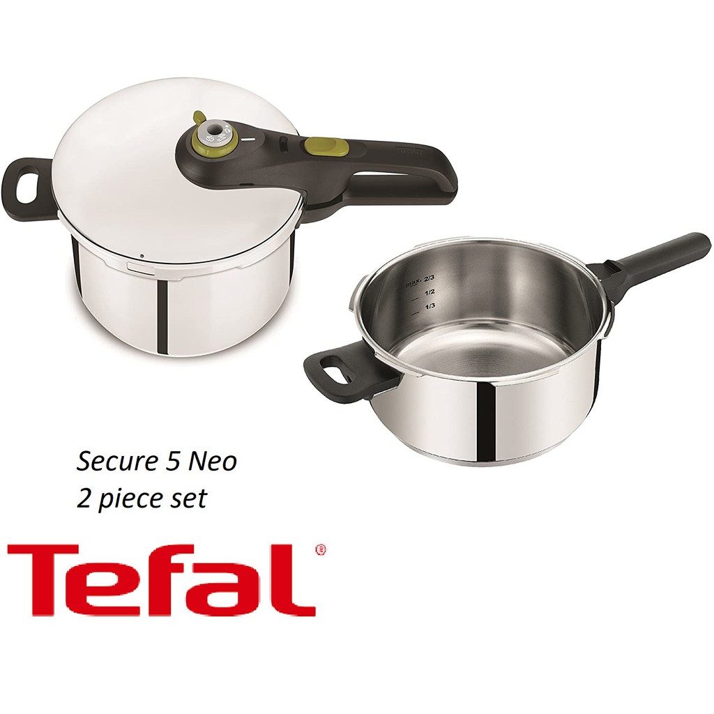 Saturday Frill Orchard TEFAL Secure 5 Neo Pressure Cooker 4L + 6L 2 in 1 Set | Shopee Philippines