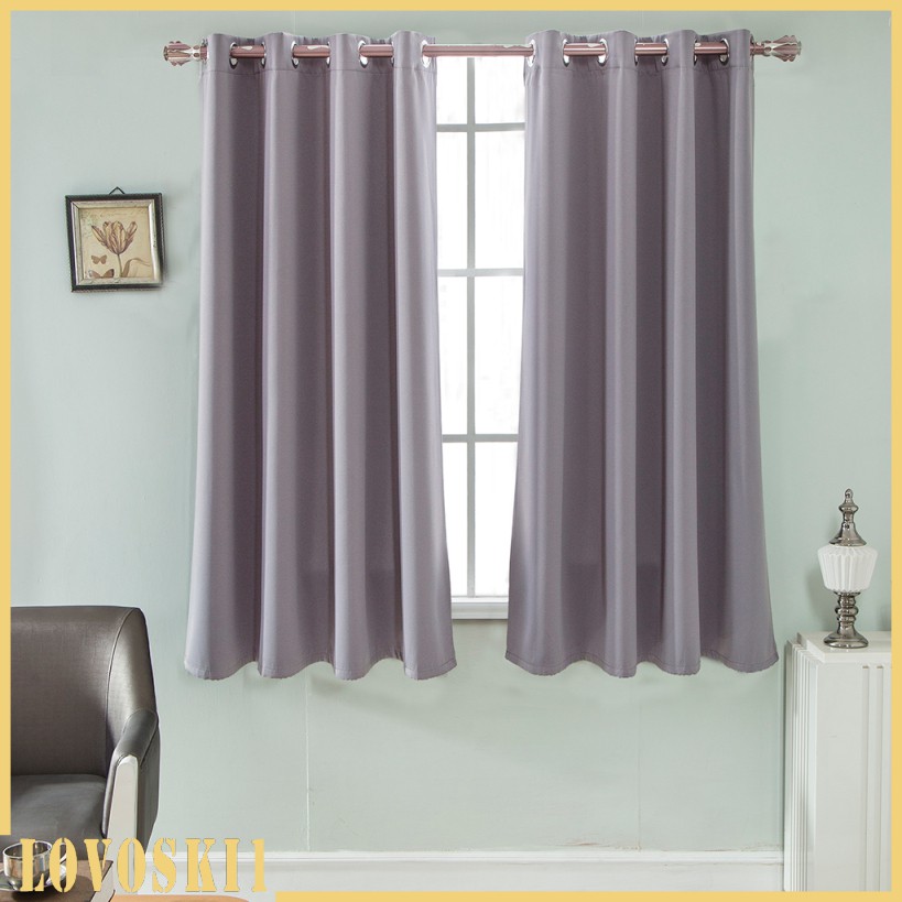 Solid Color Blackout Window Curtains, Grey And Beige Curtains
