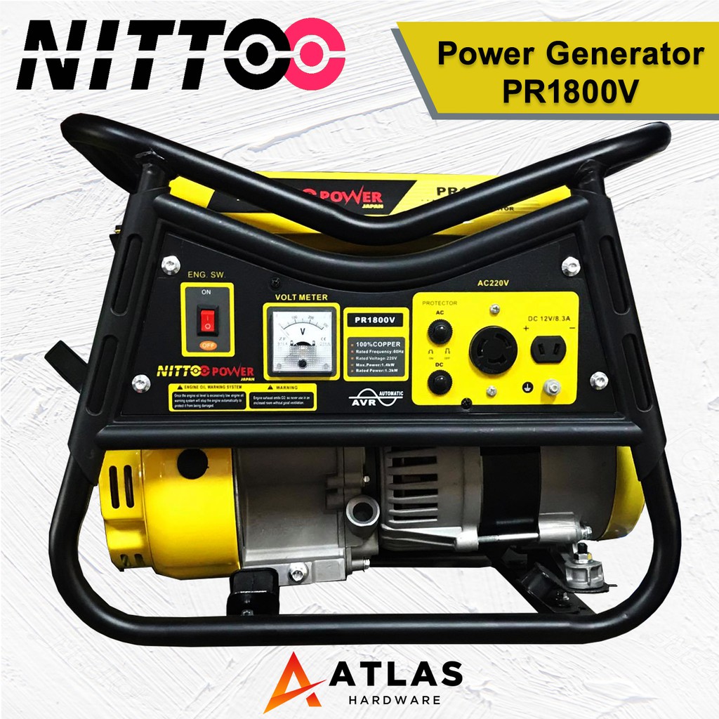 Nitto Power Generator Gasoline 1400W PR1800V Shopee Philippines