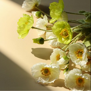 4 Heads/pcs Artificial Garden Poppy Silk Fake Flower Bridal Bouquet Wedding Party Home Decor #6