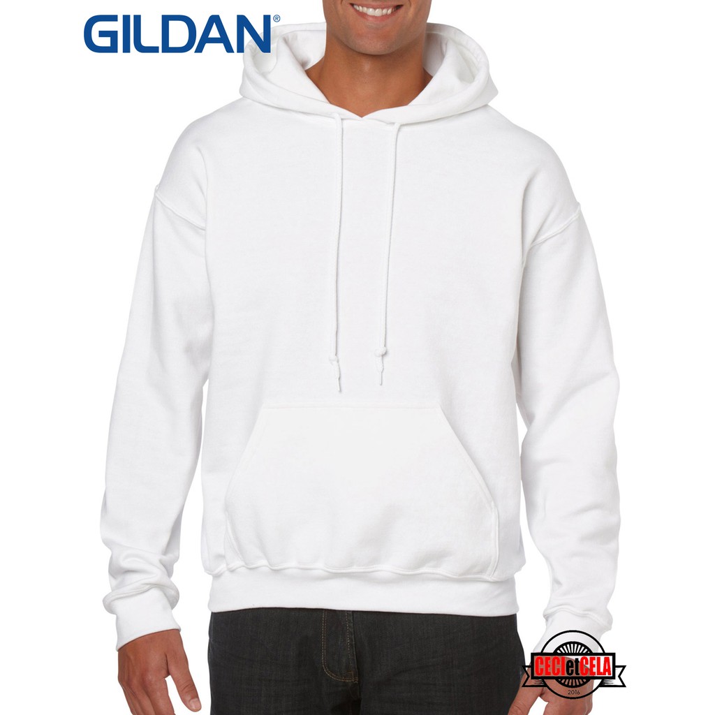 gildan white sweatshirt