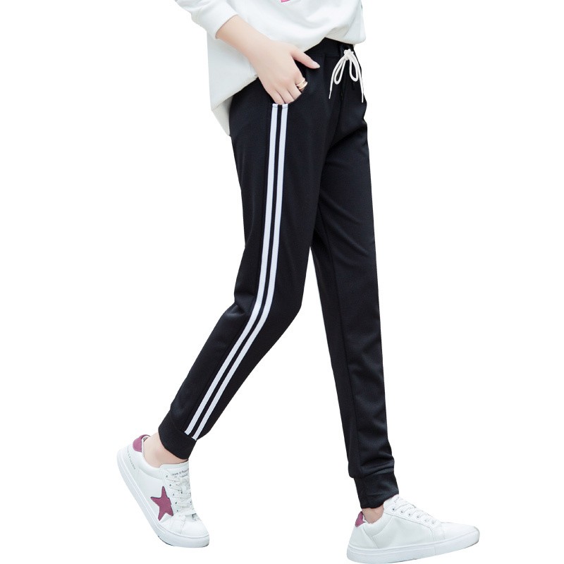 jogging pants with stripes