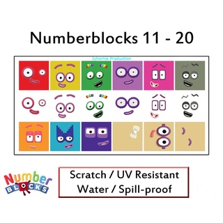 original packing Numberblocks Sticker 54 pieces Waterproof Quality ...