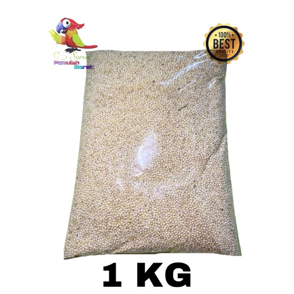 White Brand Bird Feed VITA 1 KG MILET Food MILLET Food LOVEBIRD MILLET