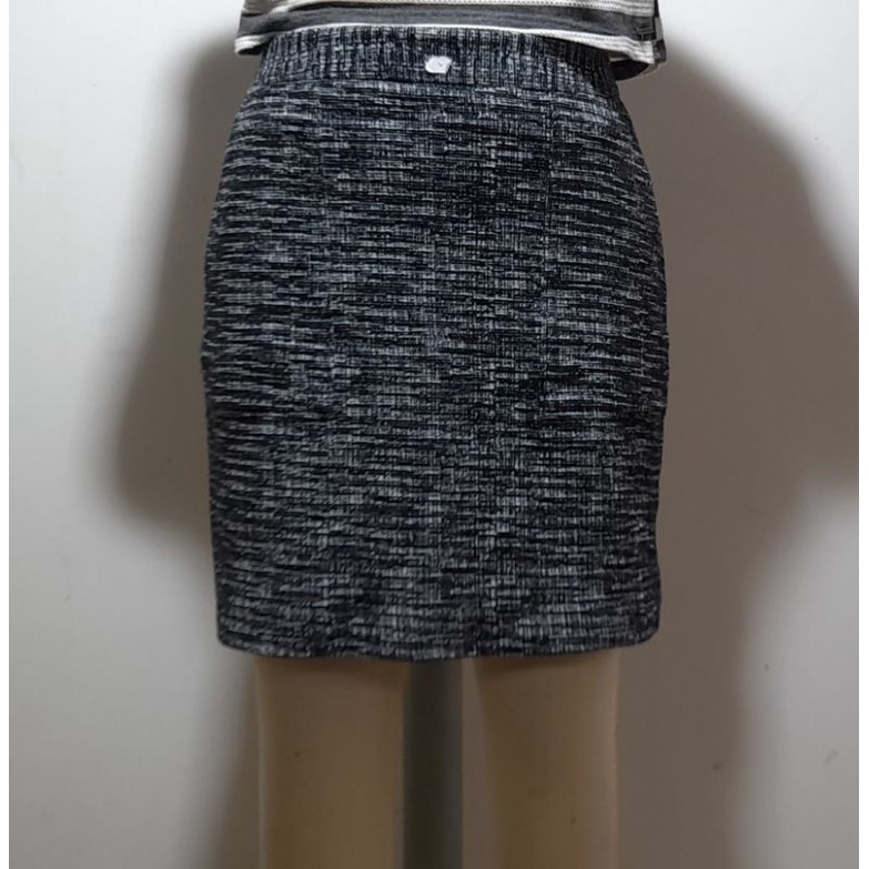 [ #617-843 ] BANANA REPUBLIC Tweed Midi Skirt -Black/White | Shopee ...