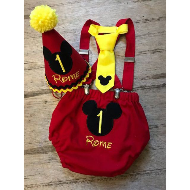 mickey smash cake outfit