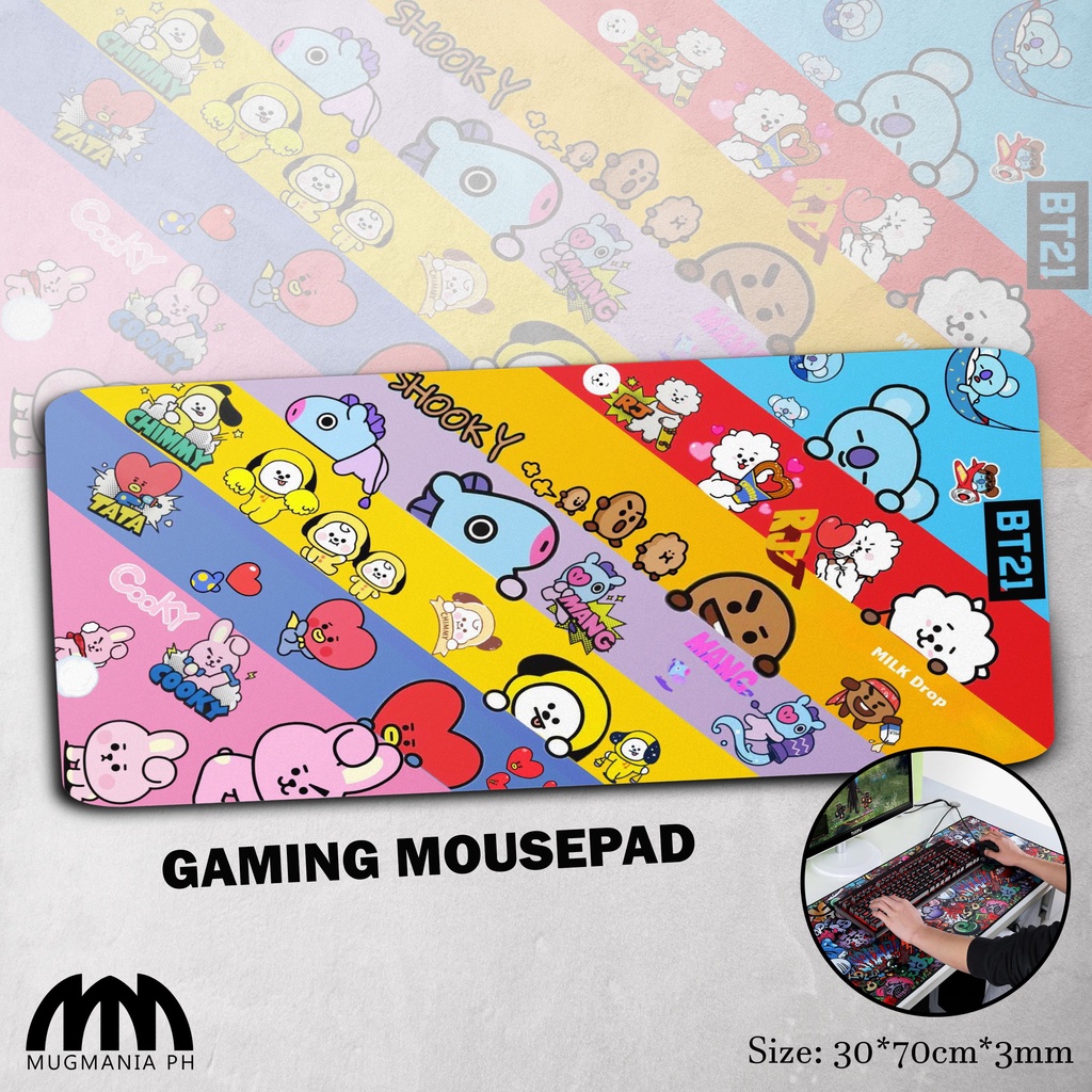 BTS x BT21 Gaming Mouse Pad Mugmania BT21 Character BT21 Gaming