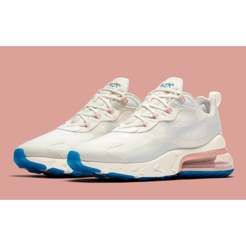 air max 270 react white blue pink