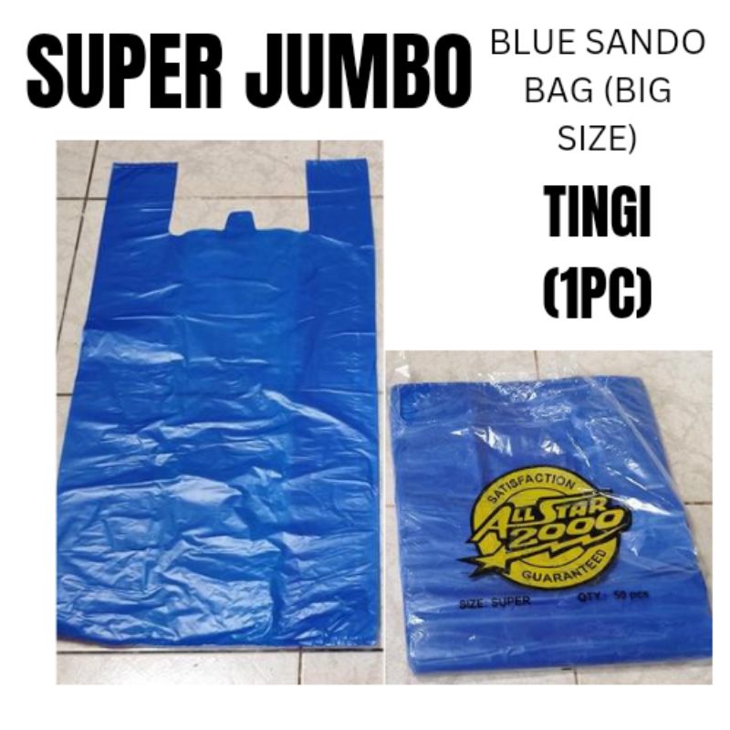 TINGI Super Jumbo Blue Plastic Sando Bag (1 PC) Shopee Philippines