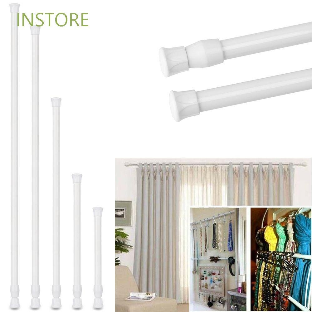 INSTORE Adjustable Telescopic Pole Curtain Rods Extendable Sticks