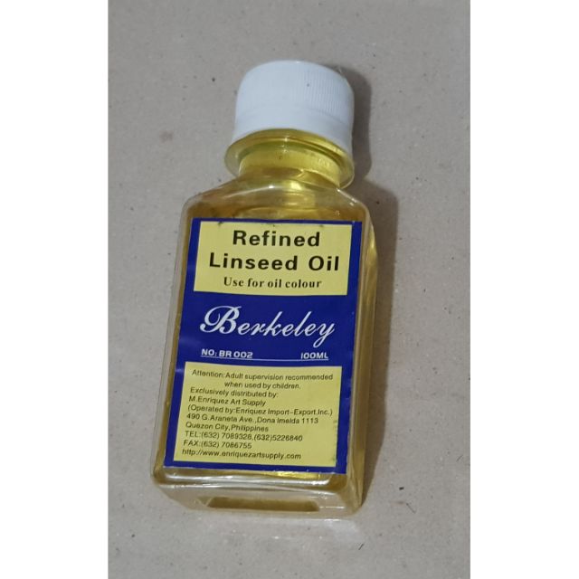 Berkeley Linseed Oil 100ml sealed used for OIL painting Shopee