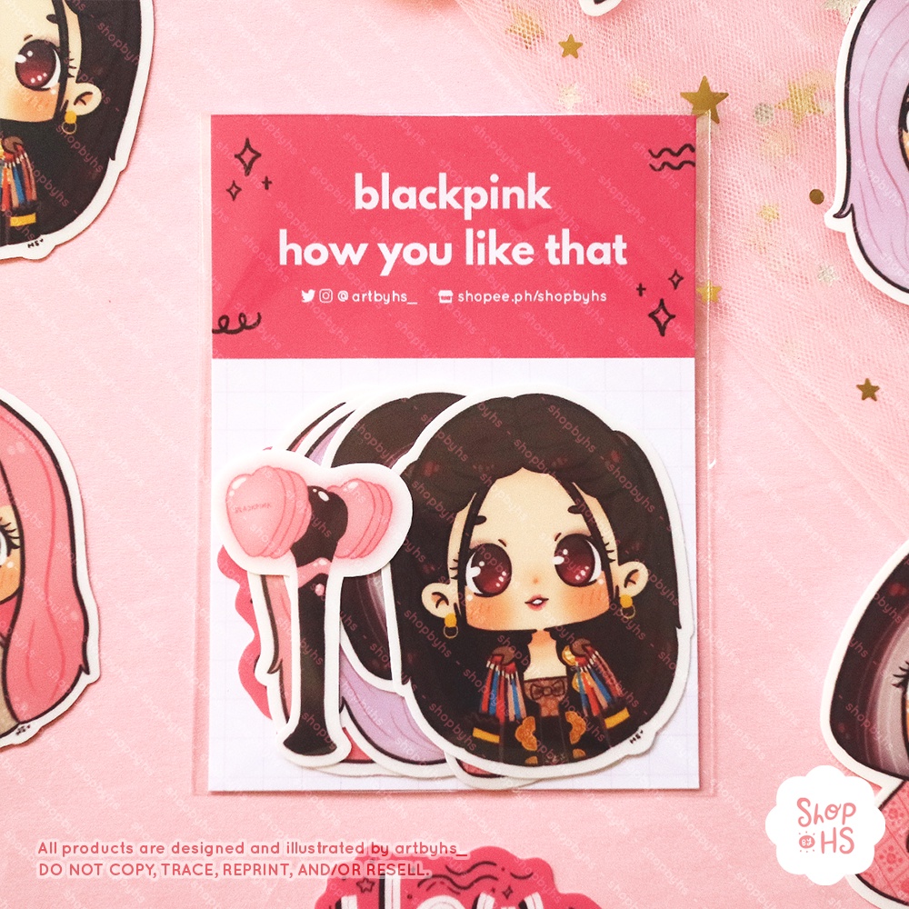 Blackpink How You Like That Fan Art Sticker Set Shopee Philippines