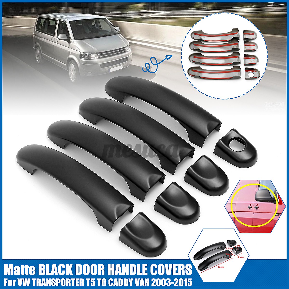 vw t5 door handle covers