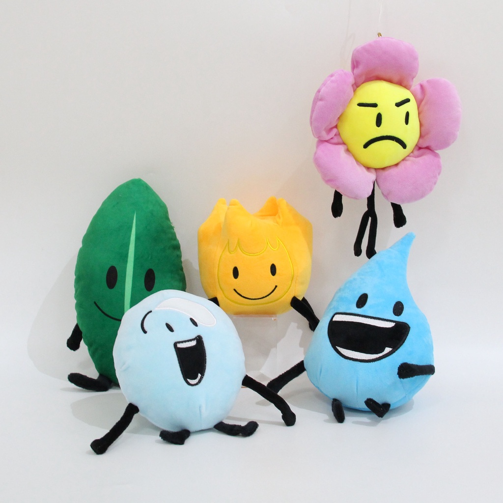 2022【Battle for Dream Island】Plush Toy Leafy Firey Flower Block