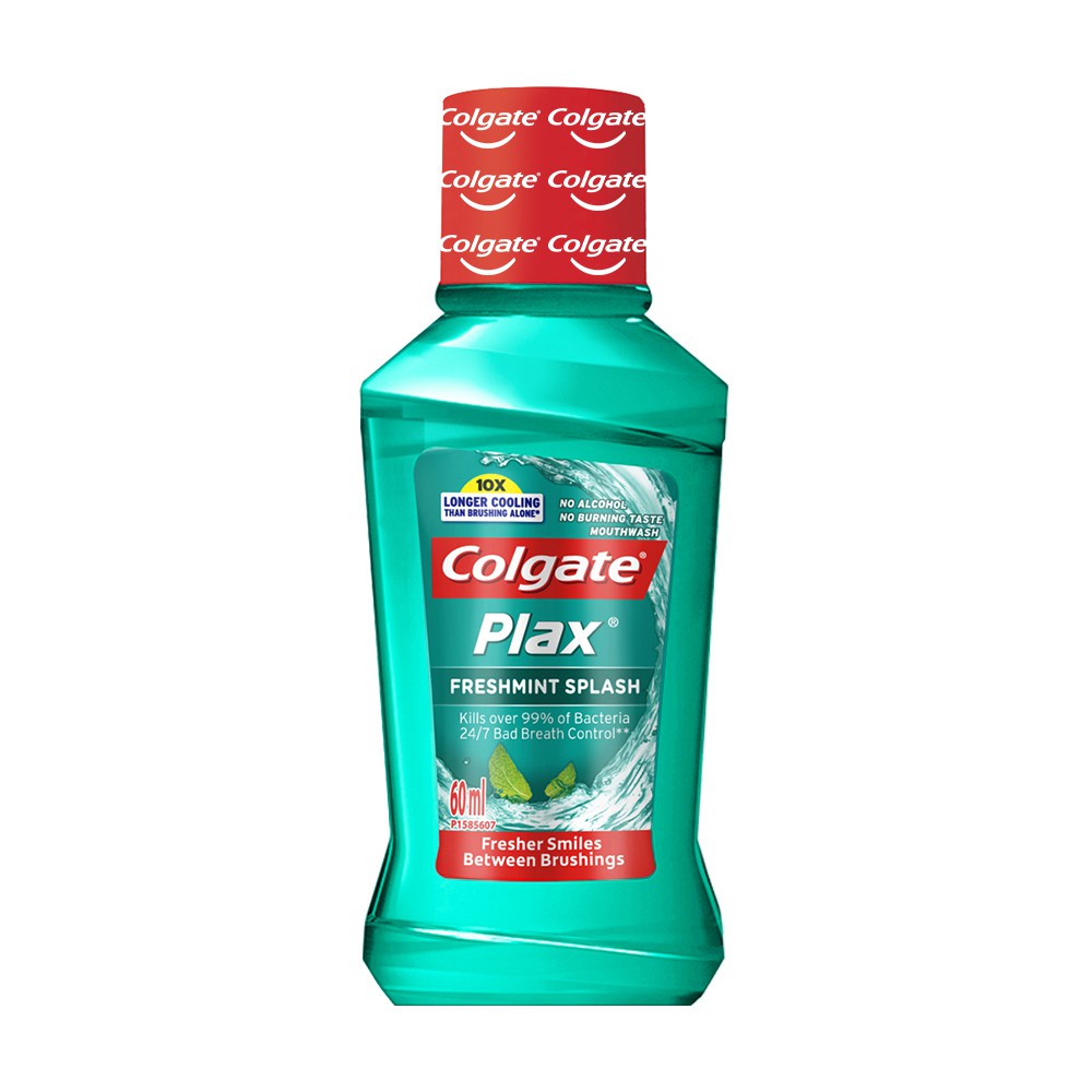 Colgate Plax Antibacterial Mouthwash Freshmint Splash 60mL | Shopee ...