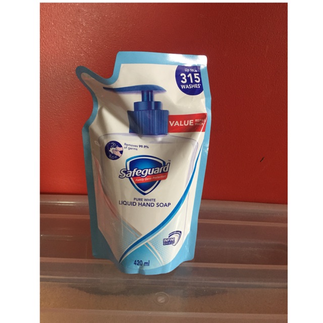 Safeguard pure white Antibacterial Liquid Hand Soap 420ml Refill