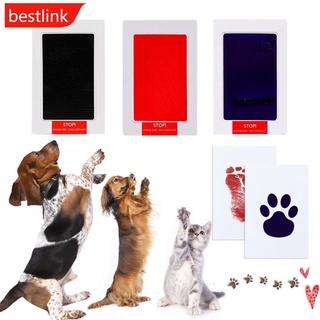 BESTLINK Baby Handprint Footprint Ink Pads Kits Pet Cat Dog Paw Print Souvenir Safe Non-Toxic Gifts L6X8