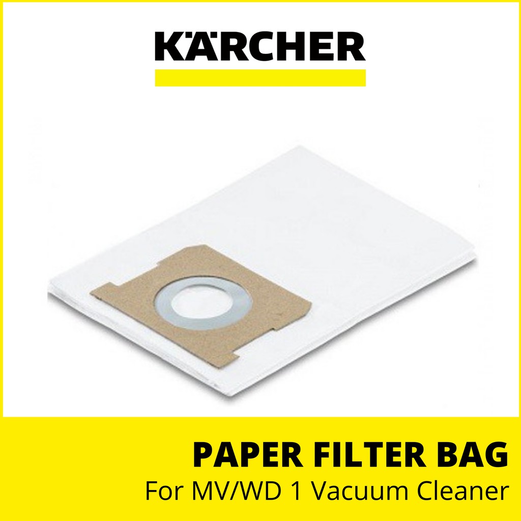 Karcher Paper Filter Bag Set for WD 1 Wet and Dry Vacuum Cleaner