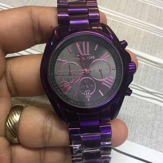 michael kors bradshaw watch purple