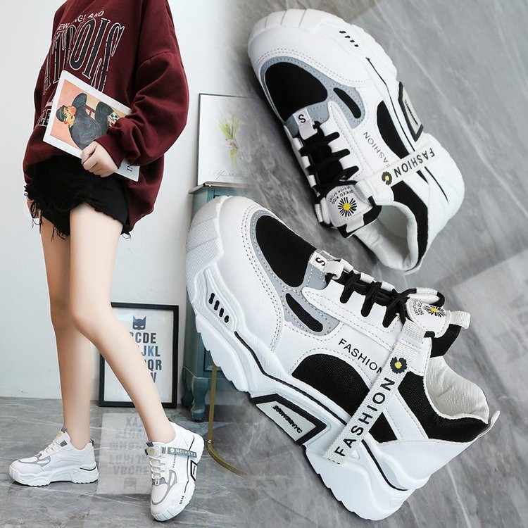 Korea Fashion Wedge high CUT Sneakers WOmen Casual/Sports Wild Style ...