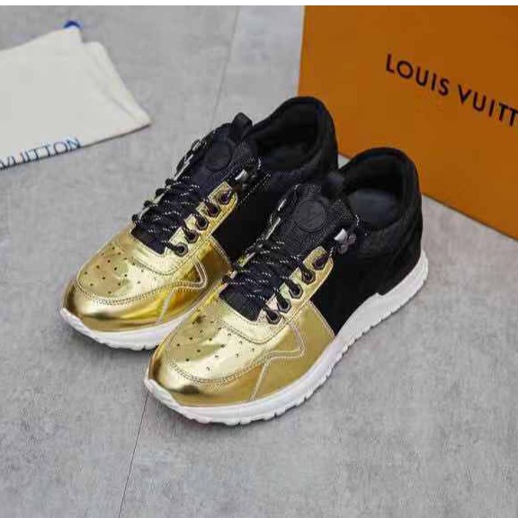 Louis Vuitton Black/Gold Sports Shoes 