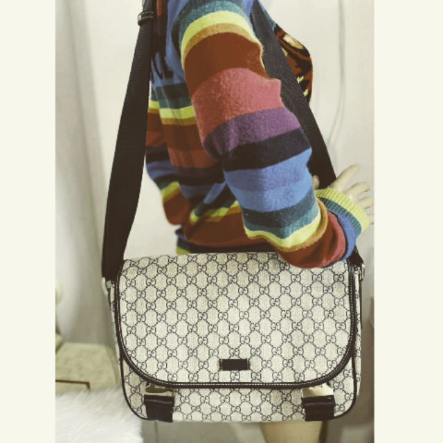 monogram messenger bag