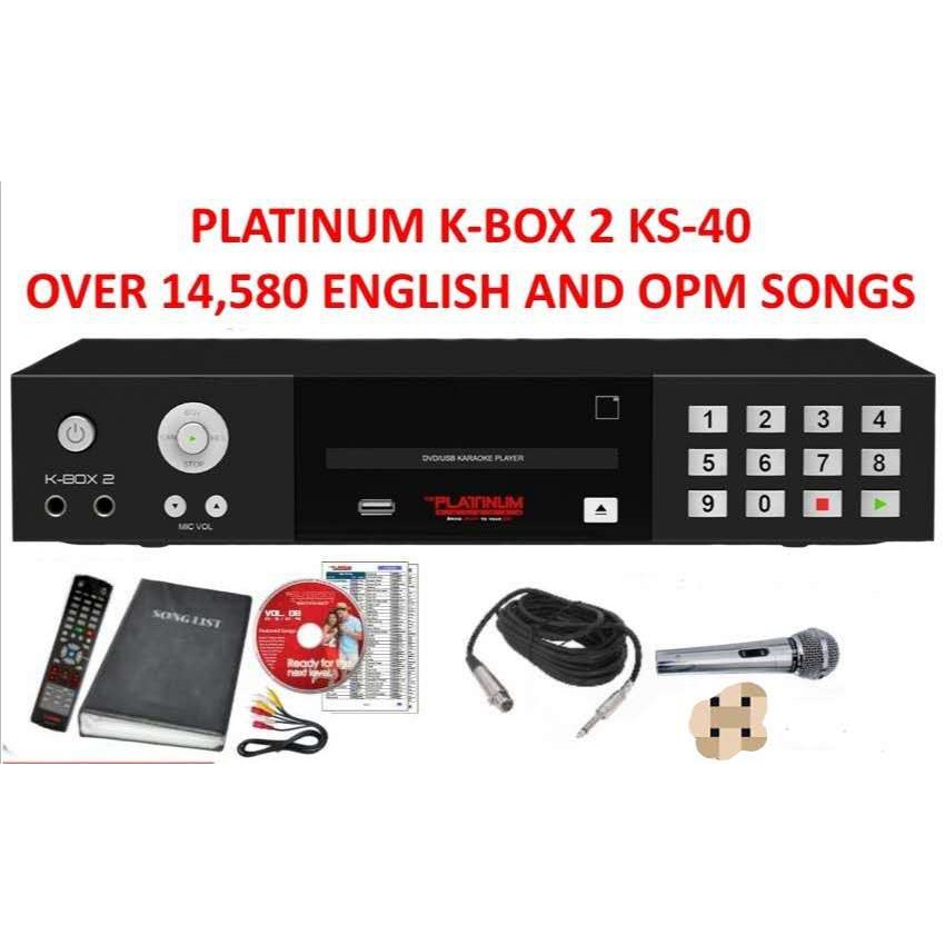 Platinum KBOX 2 KS40+ DVD Karaoke Player with 15230 Songs Shopee