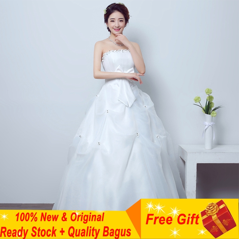 Flowers White Tidy Tube Top Out Of The Lace Wedding Dress Shopee
