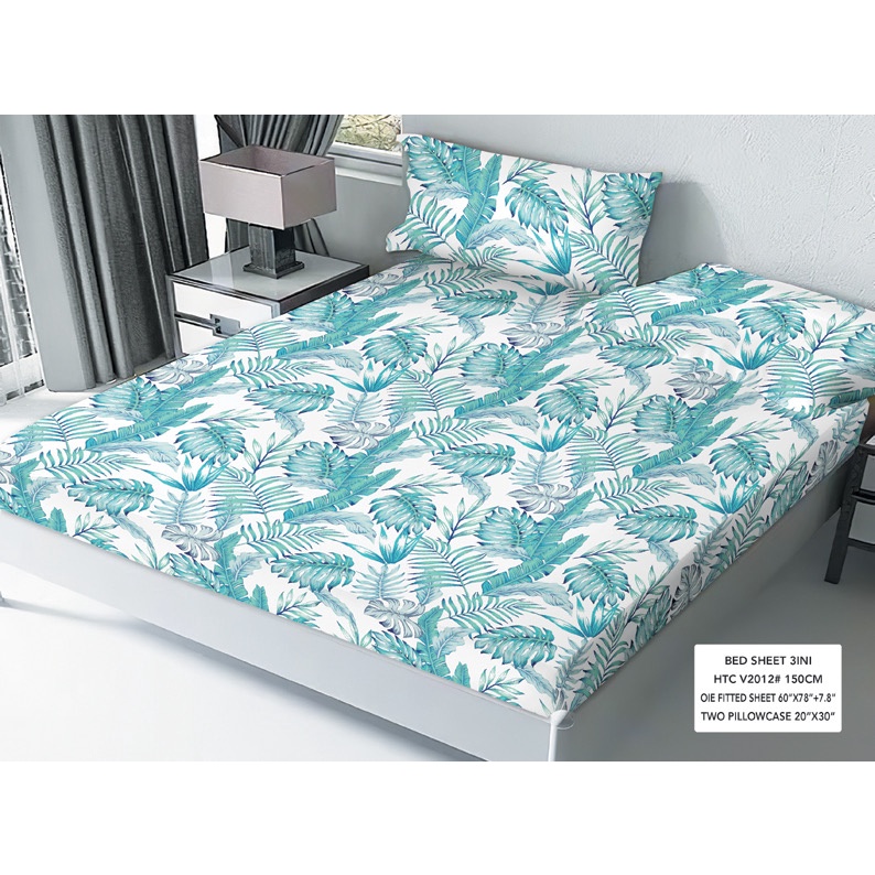 Cod 3in1 Bedsheets Queen Size Feather, Queen Size Bed Sheets India