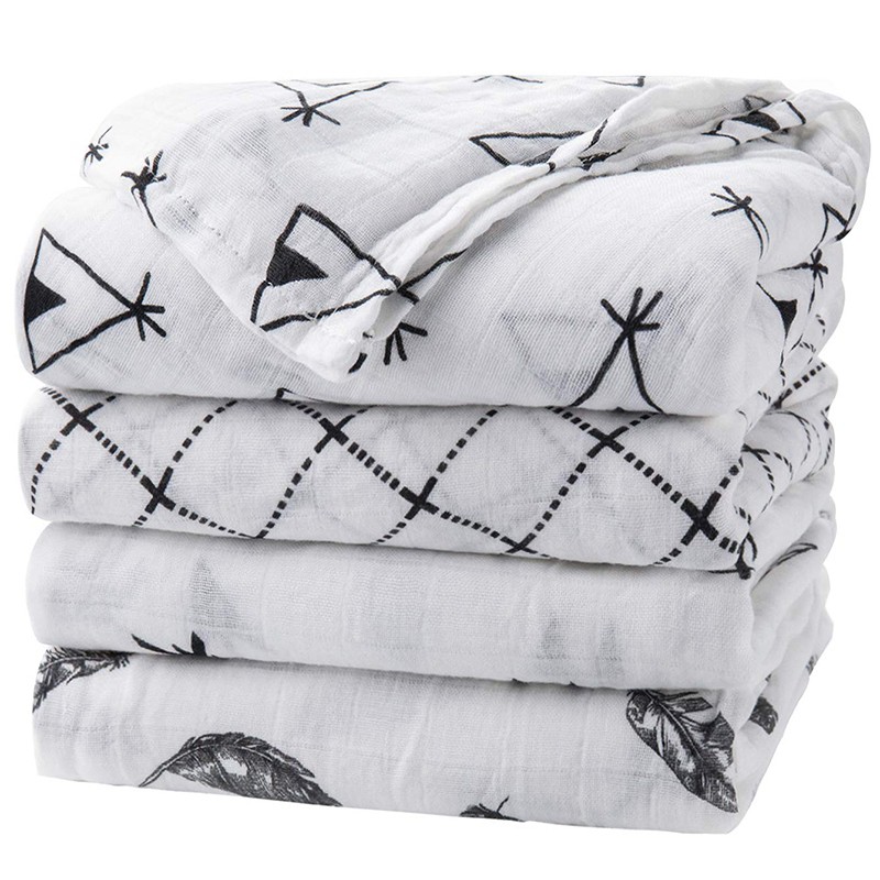 black and white receiving blankets