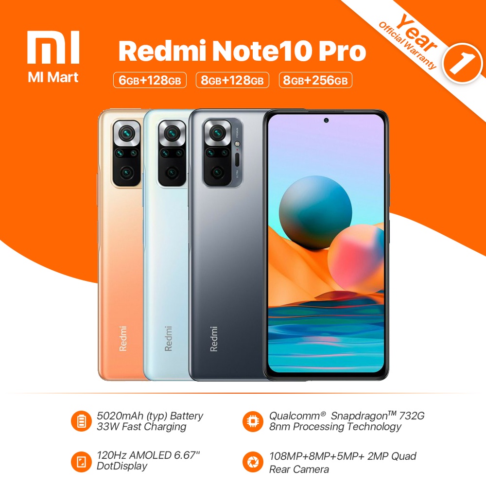 Xiaomi Redmi Note 10 Pro Smartphone 8g 128g Global Version 100 Original Shopee Philippines 6338