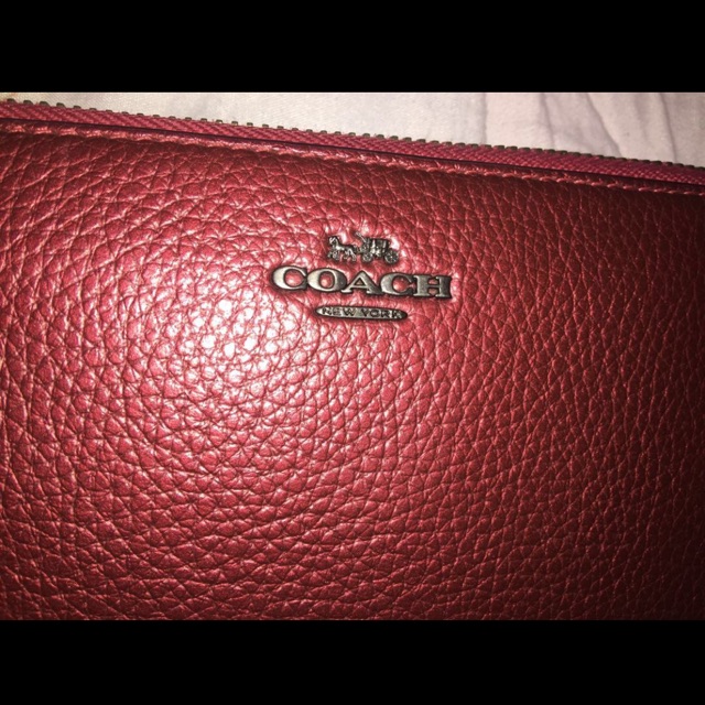 Red Coach Wallet (Original - From New York) | Shopee Philippines