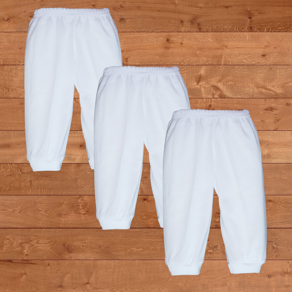 white newborn pants