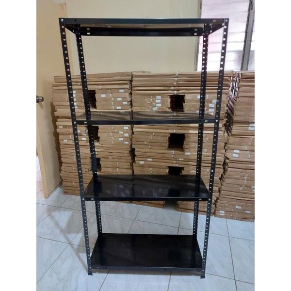 Steel Rack 4Layer Shelves Steel Rack 4Layer Shelves Galvanized, Black