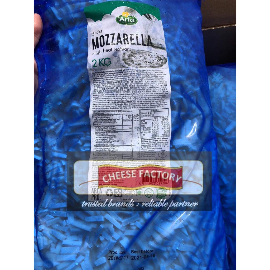 ARLA MOZZARELLA SHREDDED 2KG Shopee Philippines