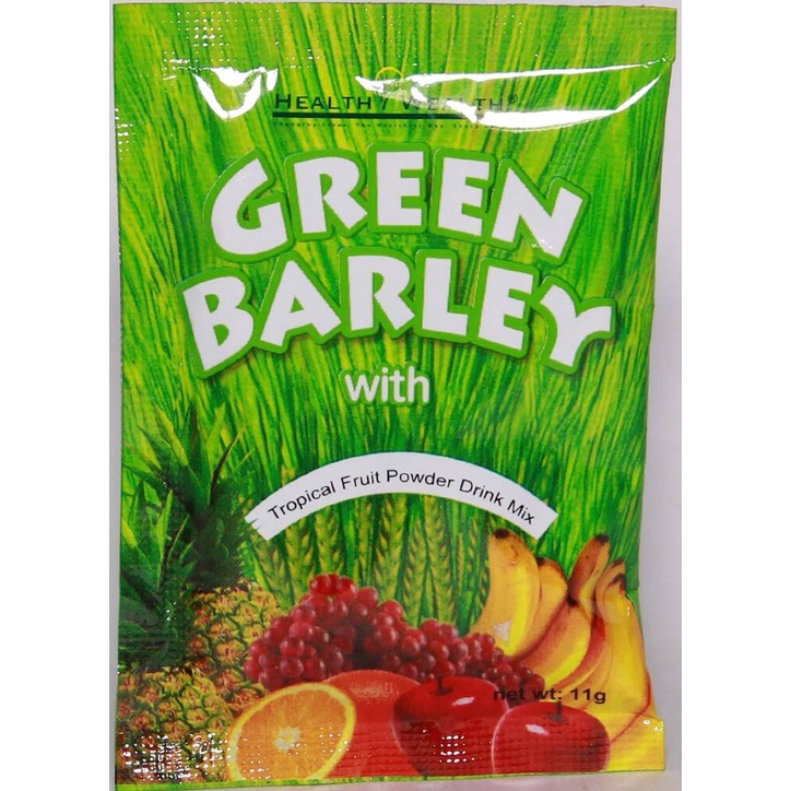 GREEN BARLEY Health Wealth with Tropical Fruit Powder Drink Mix (per