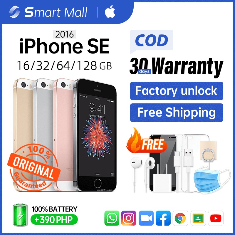 Original Used Apple Iphone Se 16 First Generation 100 Original 16gb 32gb 64gb 128gb Like New Factory Unlock Fu Free Accessories Real Pictures Cod Shopee Philippines