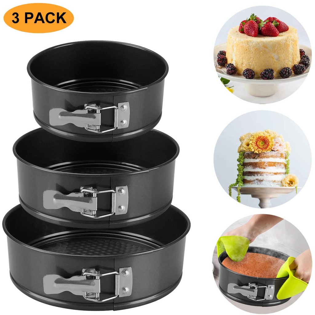 Stainless Steel  Non-Stick Spring Form Round Cake Baking Bake Tin Tray Pan 
